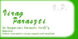 virag paraszti business card